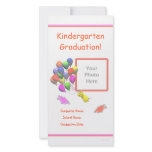 Chick and Balloons Kindergarten Graduation Photo Cards