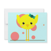 chick chik little cute invitations
