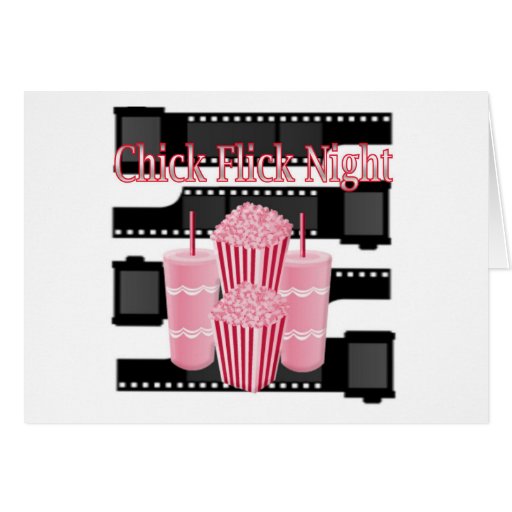 Chick Flick Night Greeting Cards