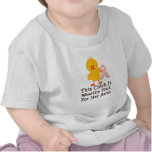 Chick Holding Pink Ribbon For Aunt Infant T-shirt