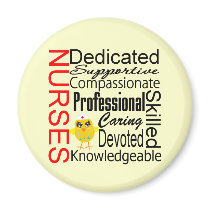 Chick Humor - Nurses Recognition Collage Refrigerator Magnet