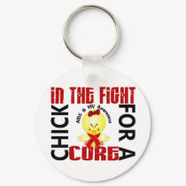 Chick In The Fight AIDS keychains by awarenesschicks Chick In The Fight AIDS keychains