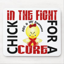 Chick In The Fight AIDS mousepads by awarenesschicks Chick In The Fight AIDS mousepads