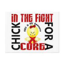 Chick In The Fight AIDS postcards