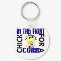 Chick In The Fight ALS keychains by awarenesschicks Chick In The Fight ALS keychains