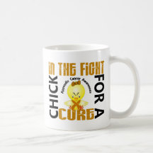 Chick In The Fight Appendix Cancer Coffee Mugs