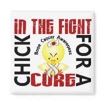 Chick In The Fight Bone Cancer magnets by awarenesschicks Chick In The Fight Bone Cancer magnets