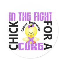 Chick In The Fight Cancer stickers
