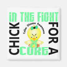 Chick In The Fight Celiac Disease Refrigerator Magnets