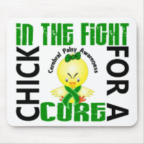 Chick In The Fight Cerebral Palsy mousepads by awarenesschicks Chick In The Fight Cerebral Palsy mousepads