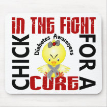 Chick In The Fight Diabetes mousepads by awarenesschicks Chick In The Fight Diabetes mousepads