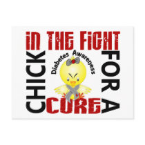 Chick In The Fight Diabetes postcards