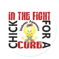 Chick In The Fight Diabetes stickers