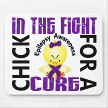 Chick In The Fight Epilepsy Mousepads