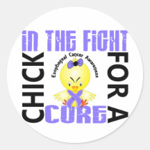 Chick In The Fight Esophageal Cancer Stickers
