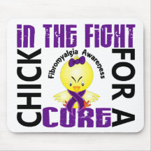 Chick In The Fight Fibromyalgia Mousepads