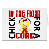 Chick In The Fight Heart Disease cards by awarenesschicks Chick In The Fight Heart Disease cards