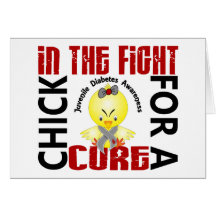 Chick In The Fight Juvenile Diabetes Card