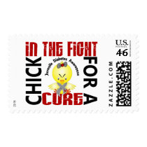 Chick In The Fight Juvenile Diabetes postage by awarenesschicks Chick In The Fight Juvenile Diabetes postage
