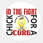 Chick In The Fight Juvenile Diabetes Sticker