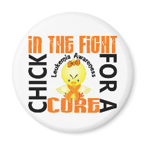 Chick In The Fight Leukemia magnets by awarenesschicks Chick In The Fight Leukemia magnets