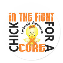Chick In The Fight Leukemia stickers