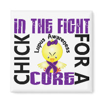 Chick In The Fight Lupus magnets by awarenesschicks Chick In The Fight Lupus magnets