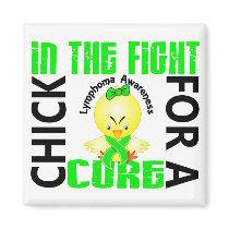 Chick In The Fight Lymphoma magnets by awarenesschicks Chick In The Fight Lymphoma magnets