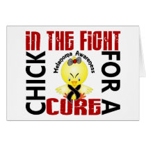 Chick In The Fight Melanoma cards by awarenesschicks Chick In The Fight Melanoma cards