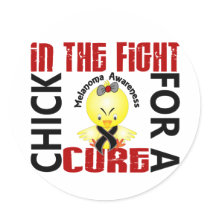 Chick In The Fight Melanoma stickers