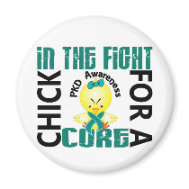 Chick In The Fight PKD magnets by awarenesschicks Chick In The Fight PKD magnets