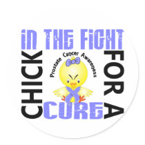 Chick In The Fight Prostate Cancer stickers