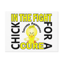 Chick In The Fight Sarcoma postcards
