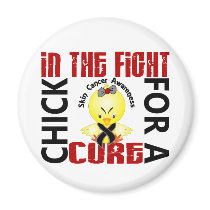 Chick In The Fight Skin Cancer magnets by awarenesschicks Chick In The Fight Skin Cancer magnets