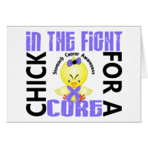 Chick In The Fight Stomach Cancer Greeting Card