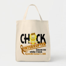 Chick Interrupted 2 Appendix Cancer Canvas Bag