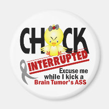 Chick Interrupted 2 Brain Tumor Refrigerator Magnets
