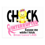 Chick Interrupted 2 Breast Cancer Post Card