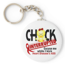 Chick Interrupted 2 Heart Disease Key Chain
