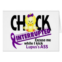Chick Interrupted 2 Lupus Greeting Cards