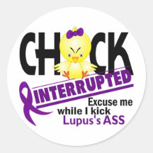 Chick Interrupted 2 Lupus Sticker