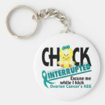 Chick Interrupted 2 Ovarian Cancer Keychains