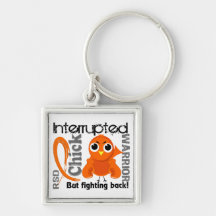 Chick Interrupted 3 RSD Reflex Sympathetic Dystrop Keychains