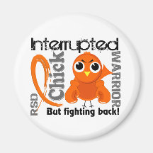 Chick Interrupted 3 RSD Reflex Sympathetic Dystrop Refrigerator Magnets