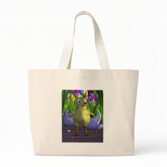 Chick is Born Among Tulips bag
