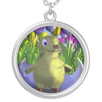Chick is Born Among Tulips necklace