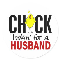 Chick Lookin’ For A Husband stickers by chicktees Chick Lookin’ For A Husband stickers