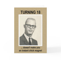 Chick Magnet 18th Birthday Greeting Cards