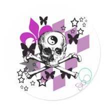 Chick Skull stickers