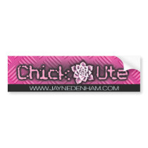 Chick Ute Bumper Sticker bumper stickers by jaynedenham Chick Ute Bumper Sticker bumper stickers